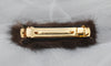 Mink Fur and Rhinestone French Barrette